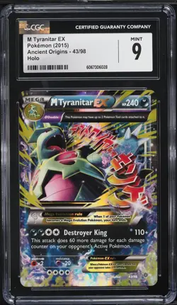 CGC 9 Mega Tyranitar EX Ancient Origins 2015 Pokemon Card #43 - Image 1