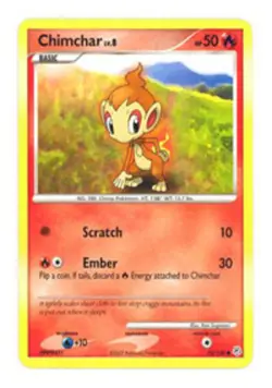 Chimchar - 76/130 - Common LP, English Pokemon Diamond and Pearl - Image 1