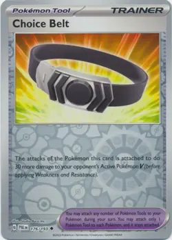 Choice Belt - 176/193 - Uncommon - Reverse Holo NM, English Pokemon Paldea Evolv - Image 1