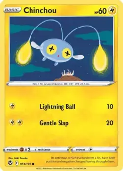 Chinchou - 051/195 - Common - Reverse Holo NM, English Pokemon Silver Tempest - Image 1