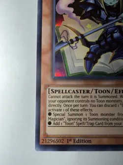 Yu-Gi-Oh Toon Dark Magician TDIL-EN032 The Dark Illusion 1st Edition - Image 2