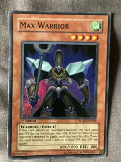 Yu-Gi-Oh! TCG Max Warrior - SOVR-EN003 - Super Rare - 1st Edition - Image 1