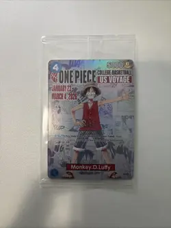 One Piece Monkey D. Luffy US Voyage Illinois Basketball Promo Card SEALED - Image 1