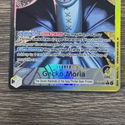 One Piece TCG GECKO MORIA The Azure Sea's Seven *Foil* (OP14-080) Alt Art - Image 2