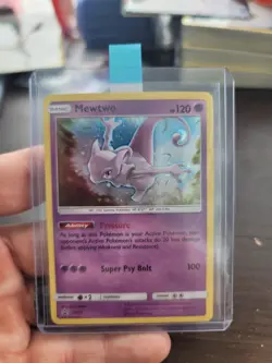 Pokemon Mewtwo Black Star Promo SM77 Sm Holo - Image 1