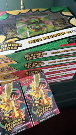 Pokemon TCG: Mega Evolution Ascended Heroes - Mega ex Box x5 + 2 Boosters Sealed - Image 2