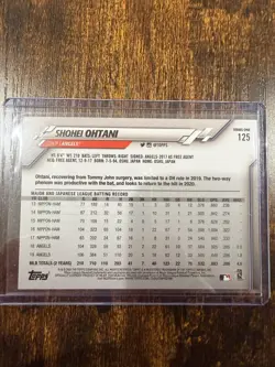 Shohei Ohtani 2020 Topps #125 Image Variation Los Angeles Angels - Image 2