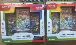 2x Pokemon First Partner Illustration Collection Series 1 Sealed Box Promo - Image 1
