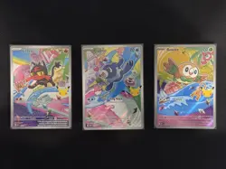 Pokemon First Partner Illustration Collection Series 1 Alolan Starters Promo Set - Image 1