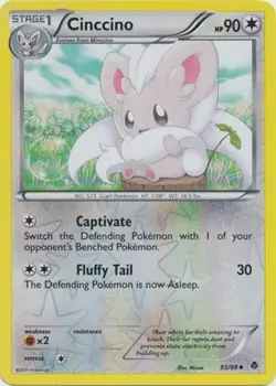 Cinccino - 85/98 - Uncommon - Reverse Holo NM, English Pokemon Emerging Powers - Image 1