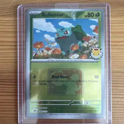 Pokemon Bulbasaur 2026 Pokemon Day Promo Holo Stamped Card 001/132 SEALED - Image 1