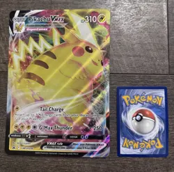 Pokemon Pikachu VMAX SWSH286 JUMBO Oversized Card Black Star Promo Chunkachu - Image 1