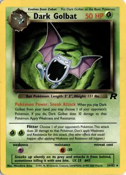 Dark Golbat (24) 24/82 Team Rocket Pokemon Card TCG - Image 1