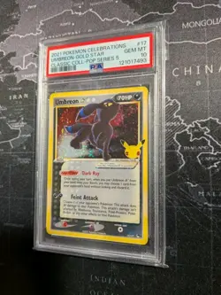 Pokemon Celebrations Umbreon Gold Star Holo Card 17/17 PSA 10 - Image 5