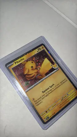 FULL WHOLE SWIRL 🌀💫 NM Pikachu 051/162 30th Anniversary Stamped Pokemon Card - Image 3