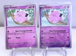 (2 Cards) CLEFAIRY 035/165 SV - MEW en: 151 Common + Rev. Holo. Pokemon English - Image 1