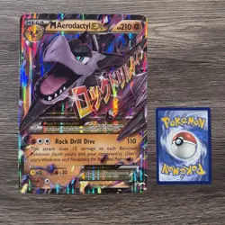 JUMBO Pokemon Card Mega M Aerodactyl EX XY98 Promo Holo XY Set Oversized 2016 - Image 1