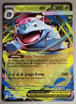 Mega Venusaur EX 003/132 Mega Evolution Pokemon Card - Image 1
