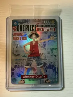 🔥🏀One Piece Monkey.D.Luffy US College Basketball Promo Card *SEALED*🔥🏀 - Image 1