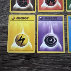 Lot of All 7 vintage Pokemon Base Set Energy Cards LP Double Colorless 96-102 - Image 3