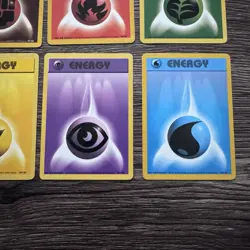 Lot of All 7 vintage Pokemon Base Set Energy Cards LP Double Colorless 96-102 - Image 4