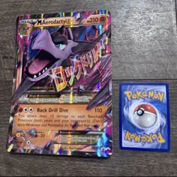JUMBO Pokemon Card Mega M Aerodactyl EX XY98 Promo Holo XY Set Oversized 2016 - Image 1