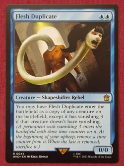 Magic The Gathering DOCTOR WHO FLESH DUPLICATE blue card MTG - Image 1