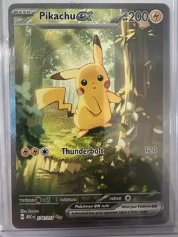 Pokemon Pikachu EX Holo Rare 276/217 Thunderbolt HP 200 ASC EN Card Nintendo - Image 3