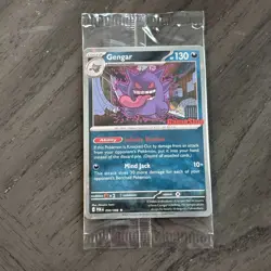 Pokemon GENGAR Promo Holo Card GameStop Exclusive w/ DOUBLE SWIRL 🌀🌀 Sealed - Image 1