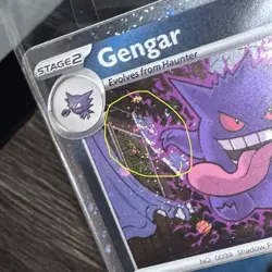 Pokemon GENGAR Promo Holo Card GameStop Exclusive w/ DOUBLE SWIRL 🌀🌀 Sealed - Image 3