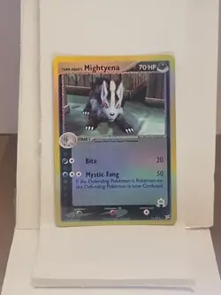 Pokemon Card Team Aqua's Mightyena 15/95 Rare Reverse Holo EX Team Aqua Magma - Image 1