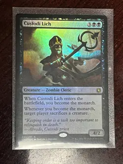 Custodi Lich FOIL Conspiracy Take the Crown HEAVILY PLD Black Rare CARD - Image 1