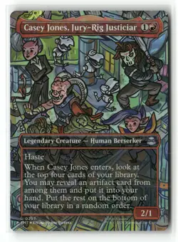 Casey Jones, Jury-Rig Justiciar Borderless TMNT Magic: The Gathering Foil NM - Image 1
