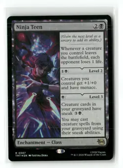 Ninja Teen 0067 Rare Teenage Mutant Ninja Turtles Magic: The Gathering Foil NM - Image 1