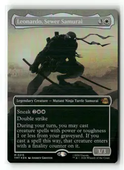 Leonardo, Sewer Samurai (Borderless) 0215 TMNT Magic: The Gathering Foil NM - Image 1