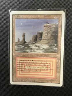 MTG Plateau Revised Dual Land Rare Vintage Magic The Gathering LP/MP - Image 2