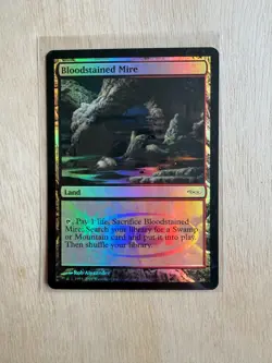 MTG Bloodstained Mire - FOIL Judge Promo 2009 - DCI Retro Watermark - NM - Image 1