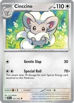Cinccino - 137/162 - Uncommon NM, English Pokemon Temporal Forces - Image 1