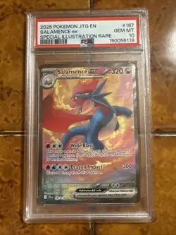 Pokemon 2025 Journey Together Salamence ex 187/159 PSA Gem Mint PSA 10 - Image 1