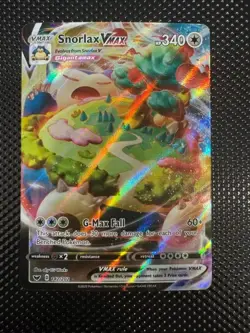 Pokemon Snorlax VMAX 142/202 Swsh01 Sword & Shield Ultra Rare Holo Full Art - Image 2