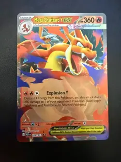 Mega Charizard Y ex 022/217 Double Rare ME: Ascended Heroes Pokemon Holo NM - Image 1