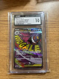 CGC Gem Mint 10 Mega Gengar EX ma 230/193 Japanese Mega Dream Pokemon Card Holo - Image 1