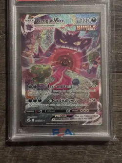 2021 Pokemon SWORD & SHIELD Fusion Strike SECRET #271 Full Art GENGAR VMAX PSA 9 - Image 2