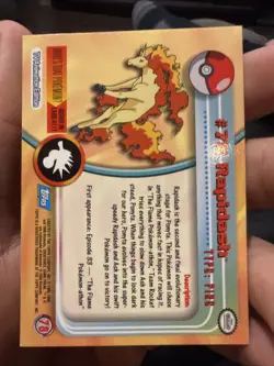 2000 Pokemon Topps Rapidash #78 TV Animation Blue Logo NM - Image 2