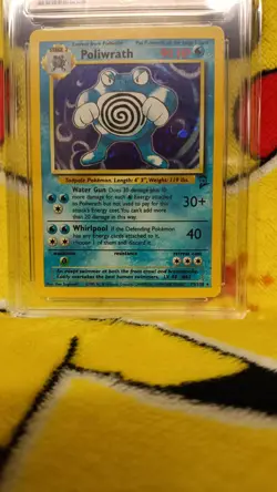 Pokemon Base Set 2 1999-2000 Poliwrath Holo 15/130 Ace Graded 6 EX-MT - Image 2