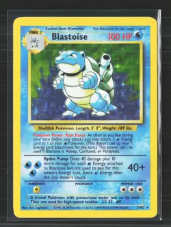 Pokemon 1999 Base Set Blastoise #2/102 - Image 1