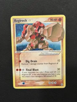 Pokemon Regirock Gold Star EX Legend Maker Ultra Rare Holo - Image 1