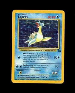 1999 Pokemon FOSSIL LAPRAS HOLO 10/62 RARE! LP - Image 1