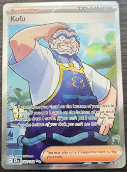 Kofu 165/142 Pokemon TCG Scarlet & Violet Stellar Crown Full Art MINT NM - Image 1