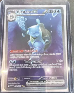 Pokemon TCG Blastoise EX Special Illustration Rare Full Art Holo 200/165 Sv151 … - Image 1